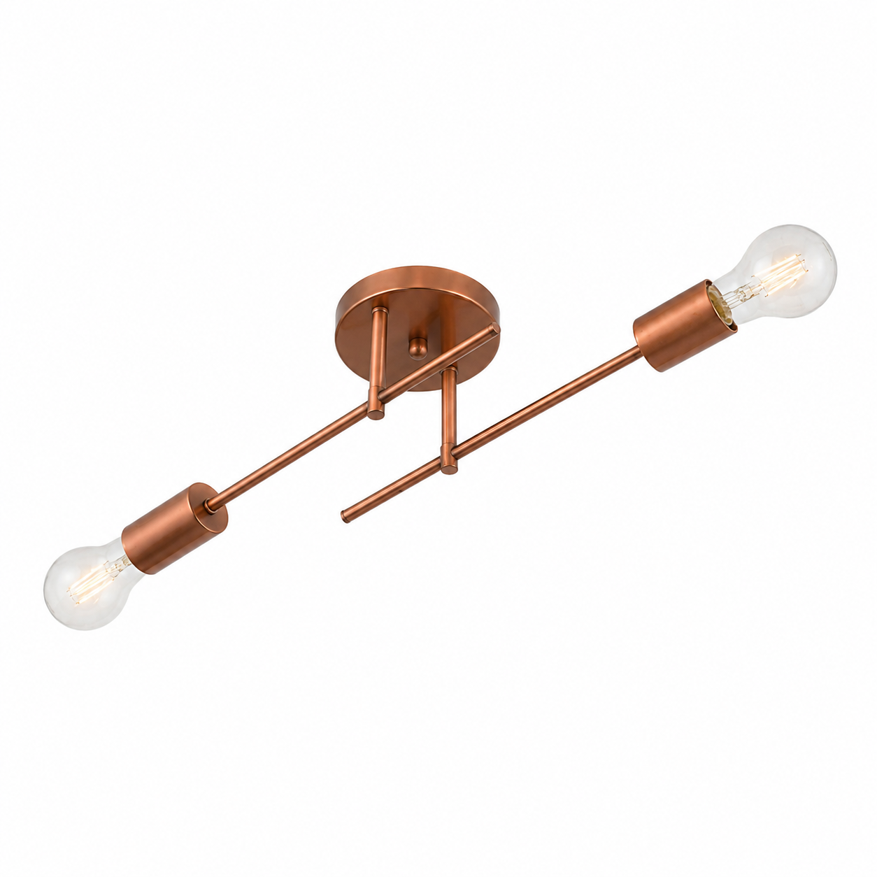 Plafon Naviano Aluminio Teto E27 2 Luzes Lumini Lab