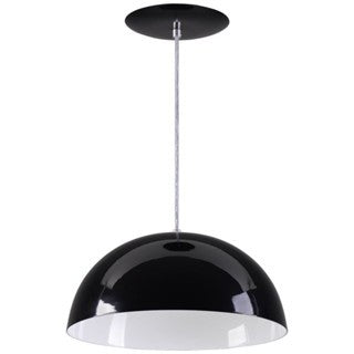Pendente Meia Lua 30 cm Aluminio Teto E27 1 Luz Lumini Lab
