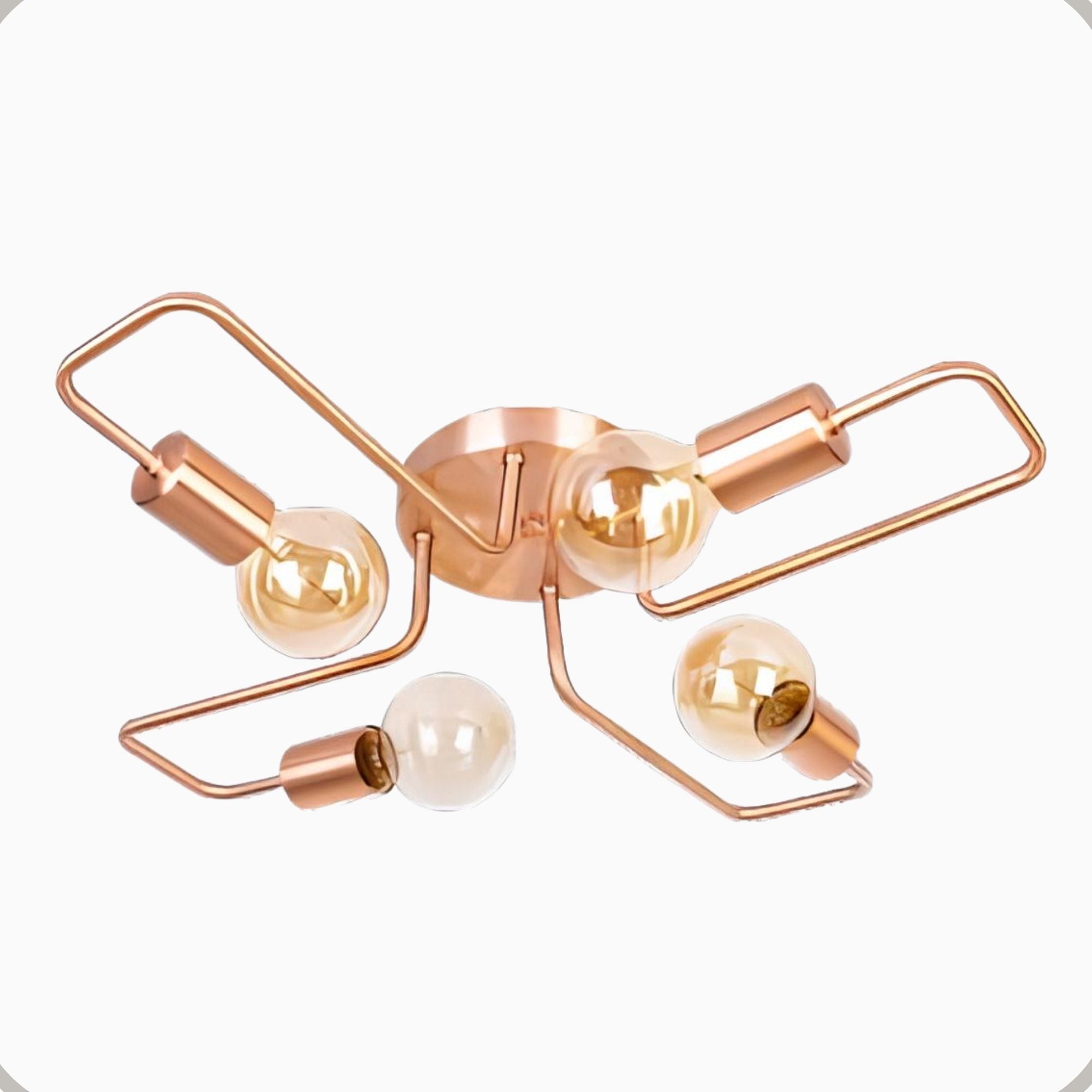 Plafon Tanger Aluminio Teto E27 4 Luzes Lumini Lab