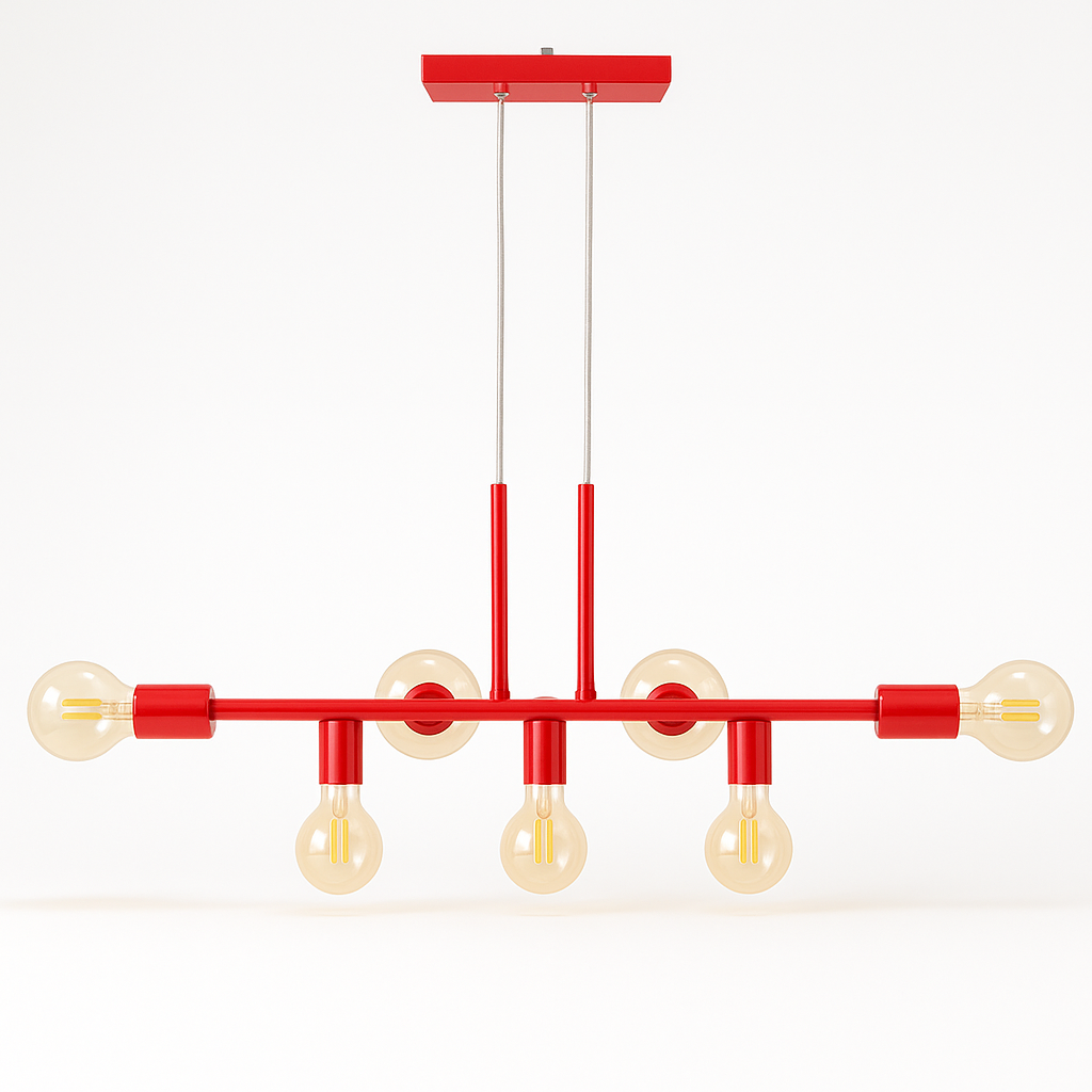 Pendente Rubis Aluminio Teto E27 7 Luzes Lumini Lab