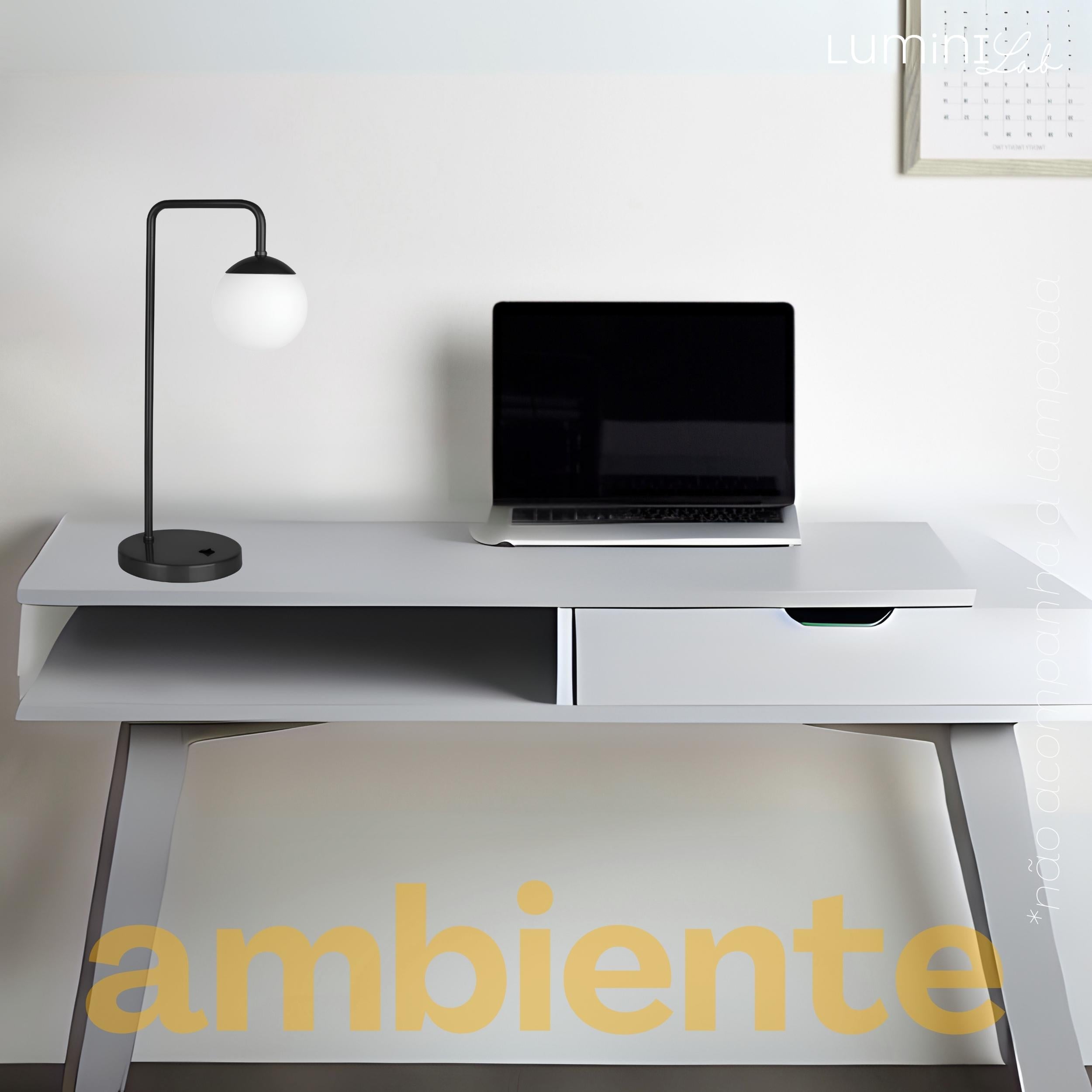 Luminaria de Mesa Vintage Retrô Aluminio D12 G9 1 Luz Fixa Lumini Lab