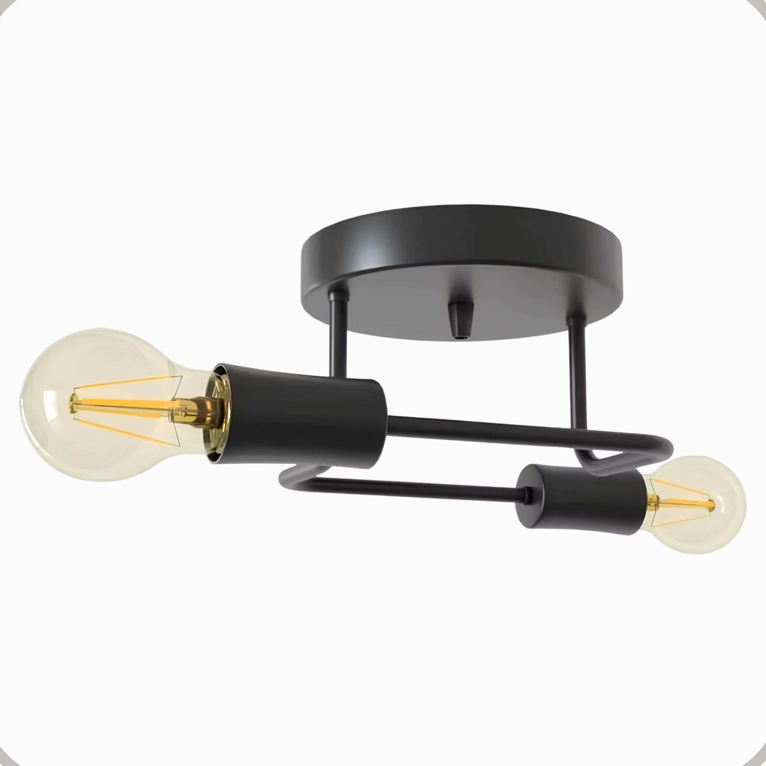 Plafon Marrakesh Aluminio Teto 2 Luzes E27 Bivolt Lumini Lab