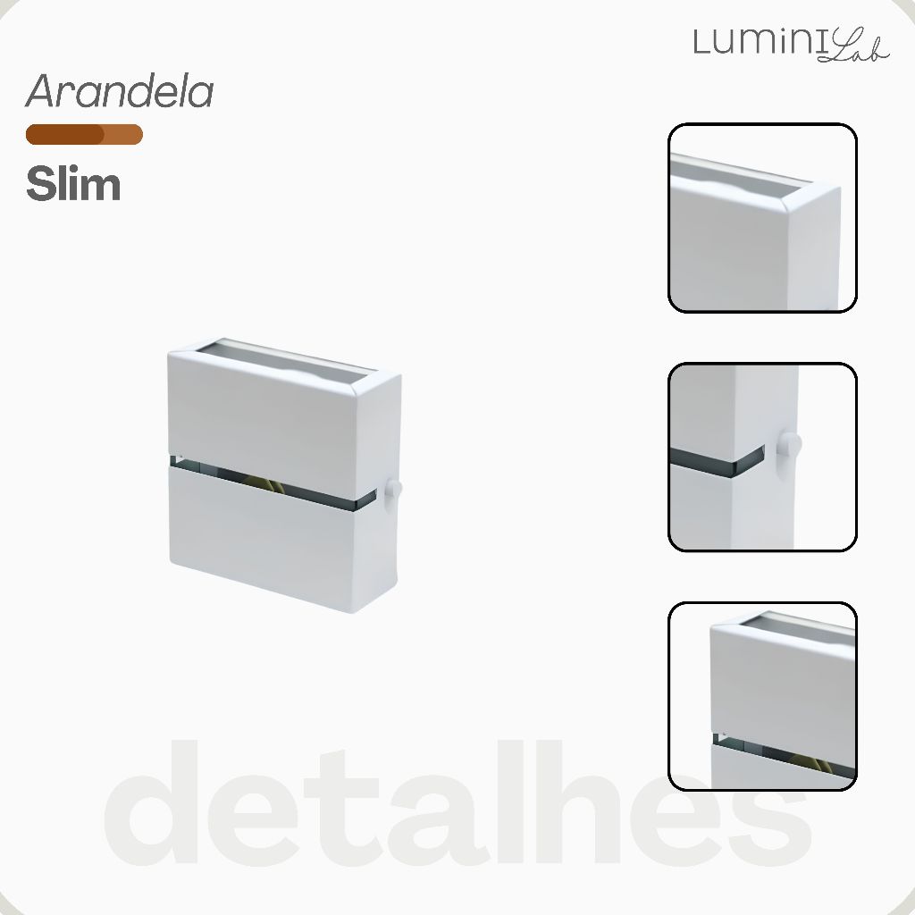 Arandela Slim Aluminio 2 Fachos Parede 1 Luz G9 Bivolt Lumini Lab