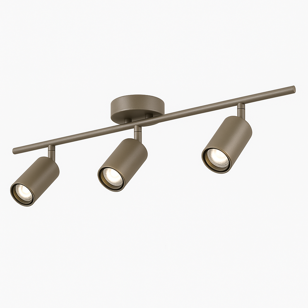 Spot Trilho Industrial Aluminio Teto 3 Luzes GU10 Bivolt Lumini Lab