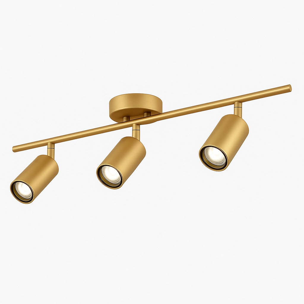 Spot Trilho Industrial Aluminio Teto 3 Luzes GU10 Bivolt Lumini Lab