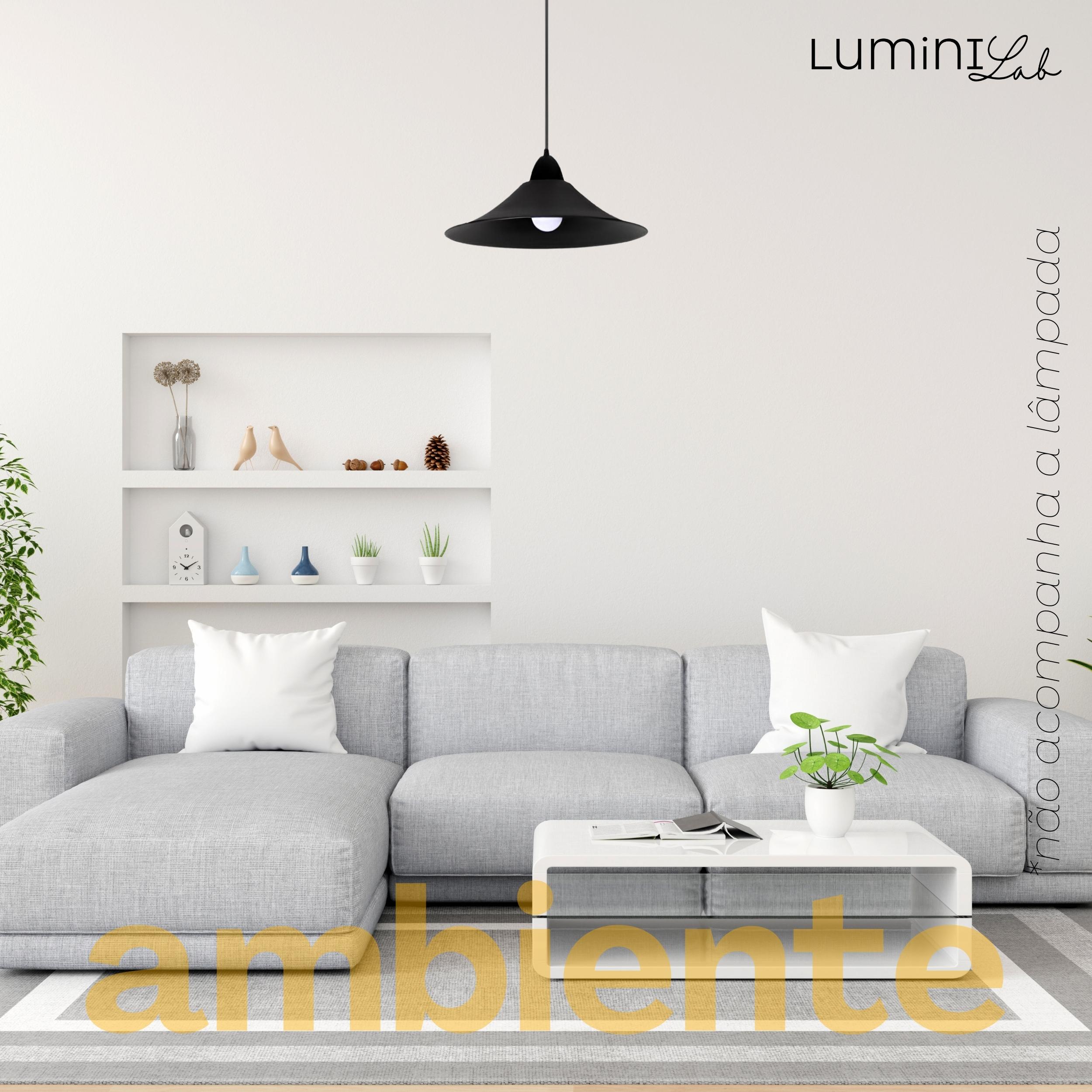 Pendente Bahrein Aluminio Teto E27 1 Luz Lumini Lab