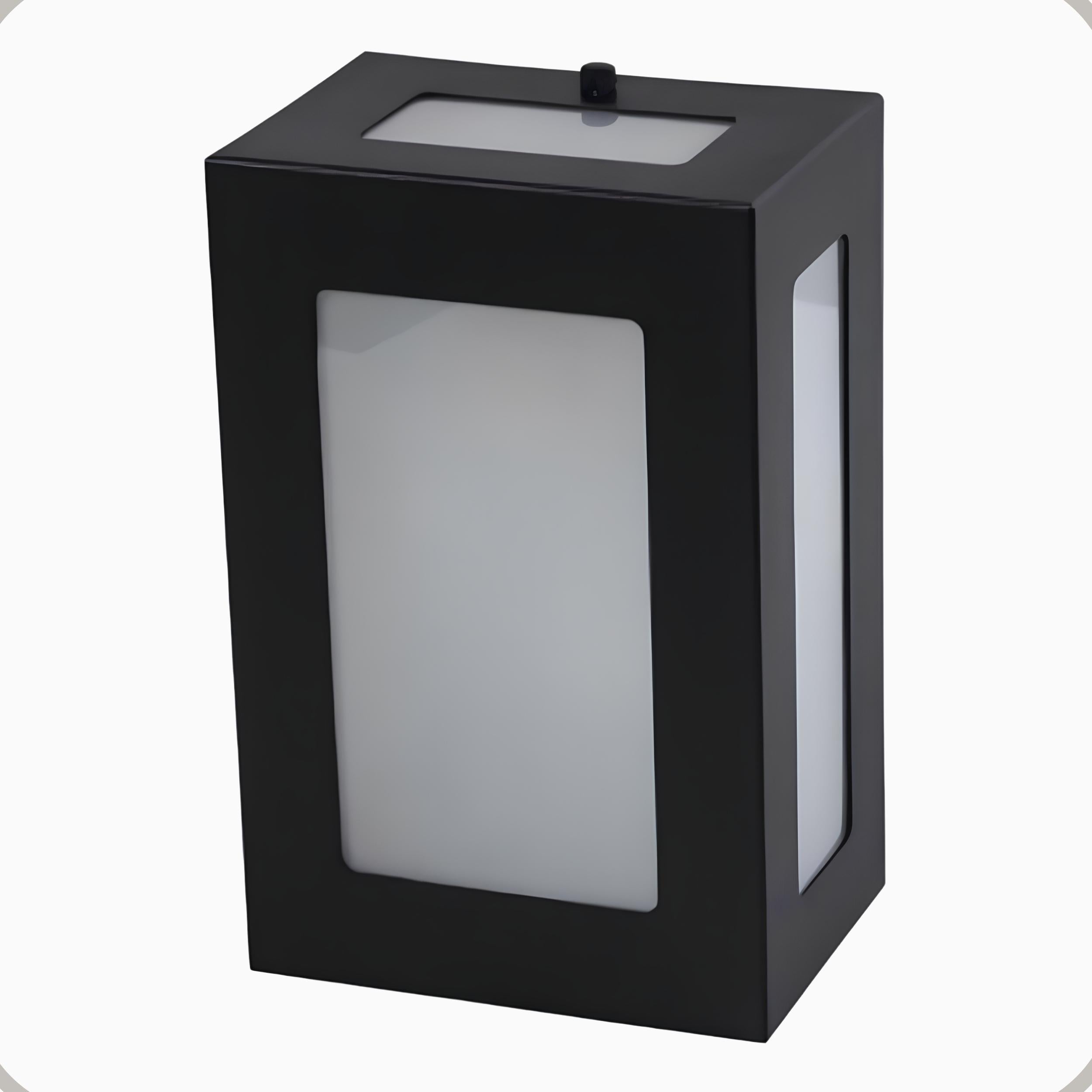 Arandela Retangular Aluminio 5 Fachos Parede E27 1 Luz Lumini Lab