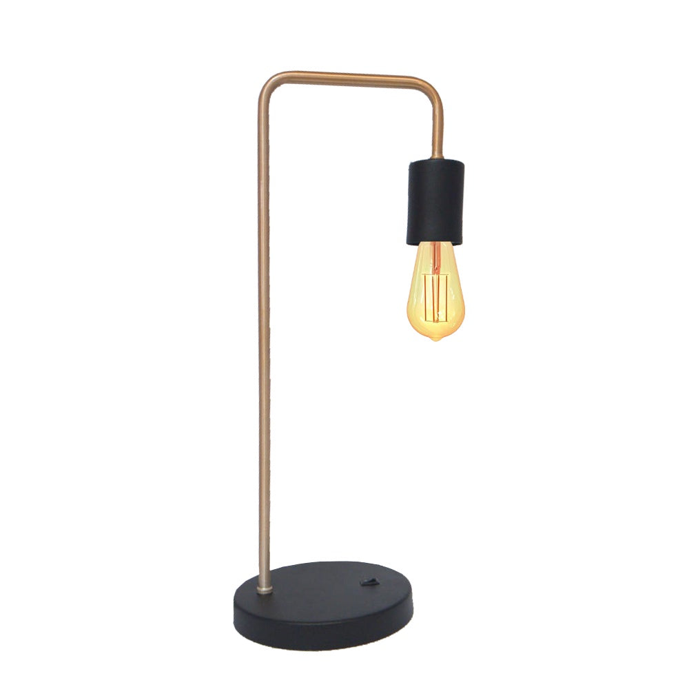 Luminaria de Mesa Vintage Aluminio E27 1 Luz Fixa Lumini Lab