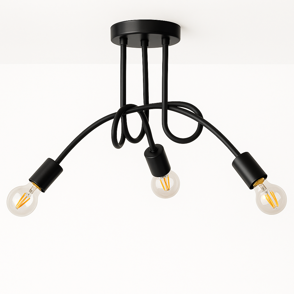 Plafon Laço Aluminio Teto E27 3 Luzes Lumini Lab