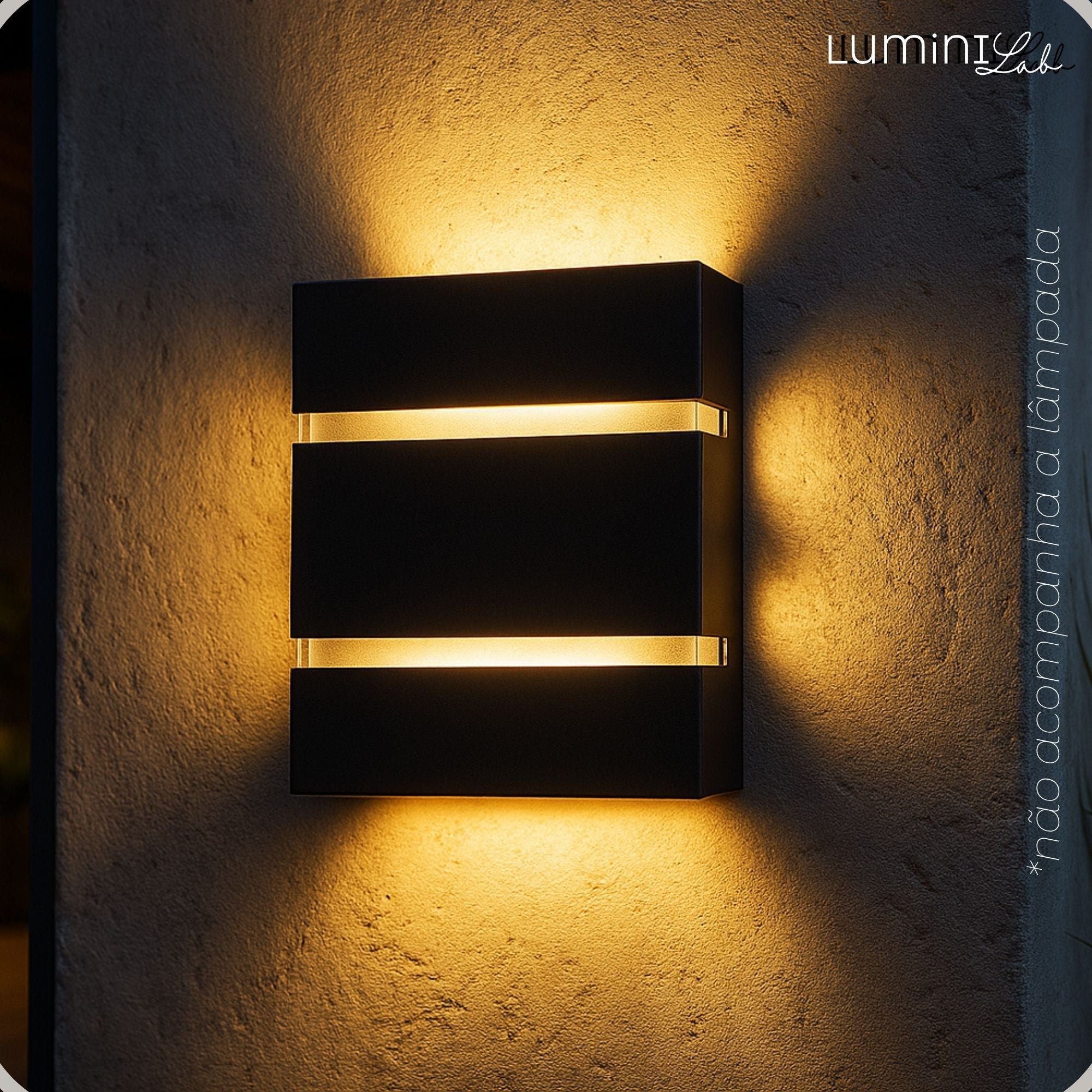Arandela Slim 3 Aluminio 2 Fachos 2 Frisos Parede 1 Luz G9 Bivolt Lumini Lab
