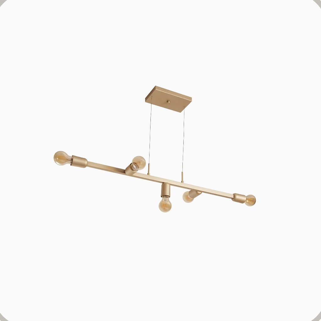 Pendente Tazza Aluminio Teto E27 5 Luzes Lumini Lab