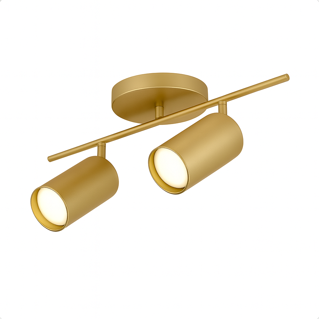 Spot Trilho Industrial Aluminio Teto 2 Luzes GU10 Bivolt Lumini Lab