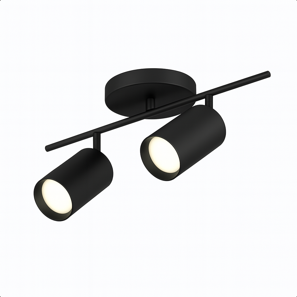 Spot Trilho Industrial Aluminio Teto 2 Luzes GU10 Bivolt Lumini Lab