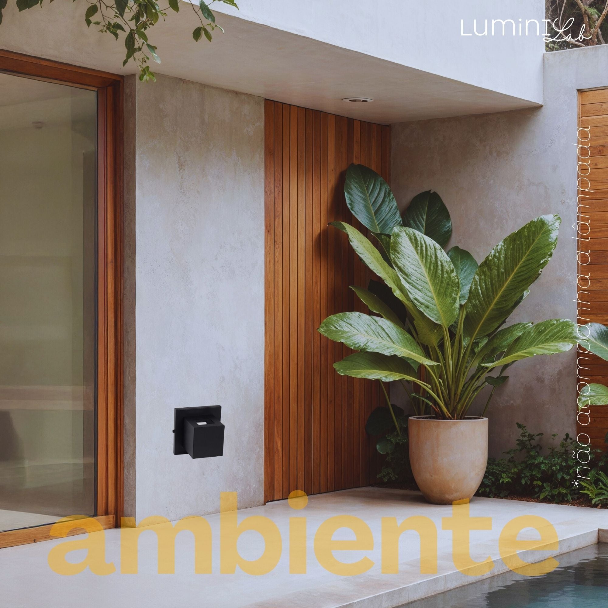 Arandela Box Aluminio 2 Fachos Parede 1 Luz G9 Bivolt Lumini Lab
