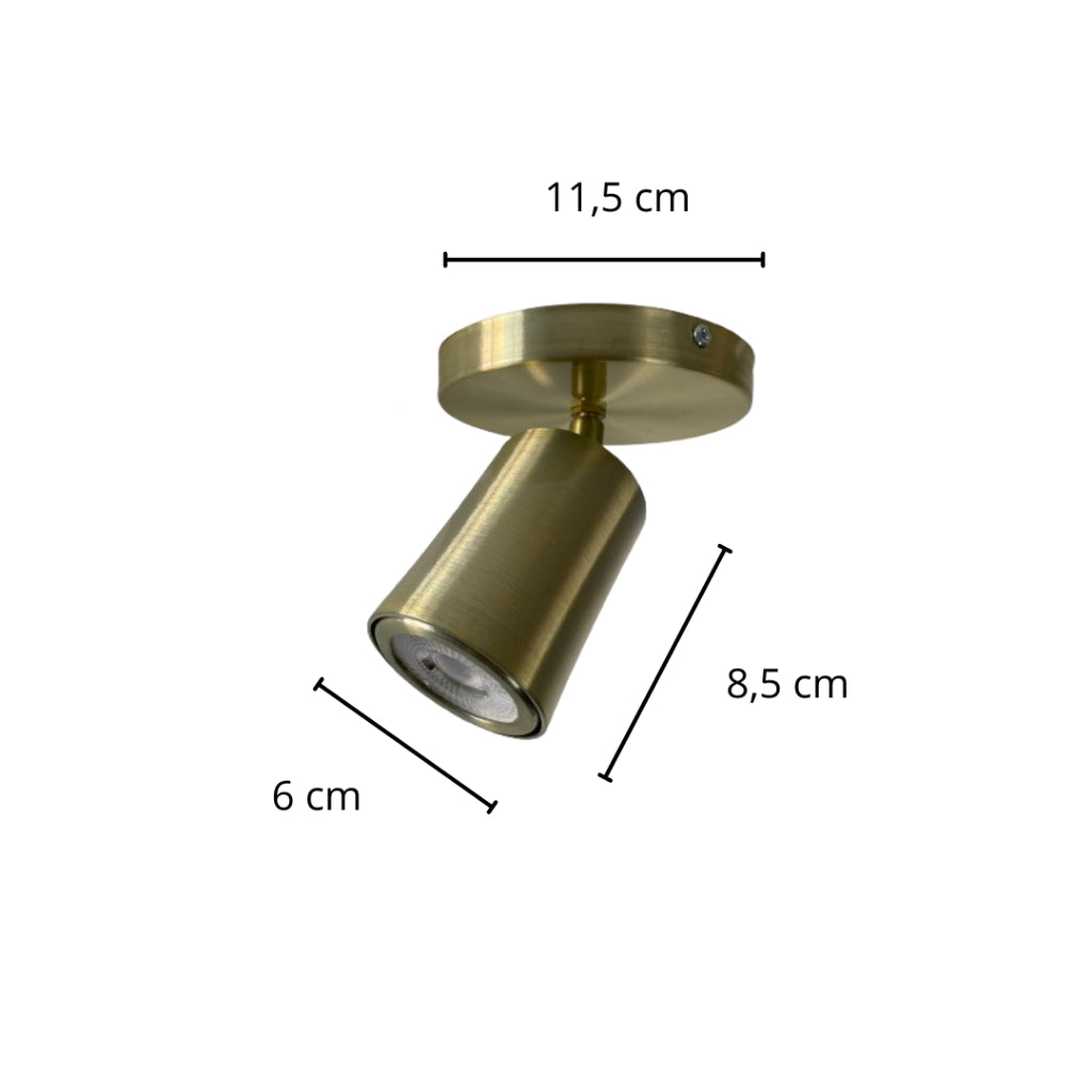 Spot Industrial Aluminio Teto 1 Luz GU10 Bivolt Lumini Lab