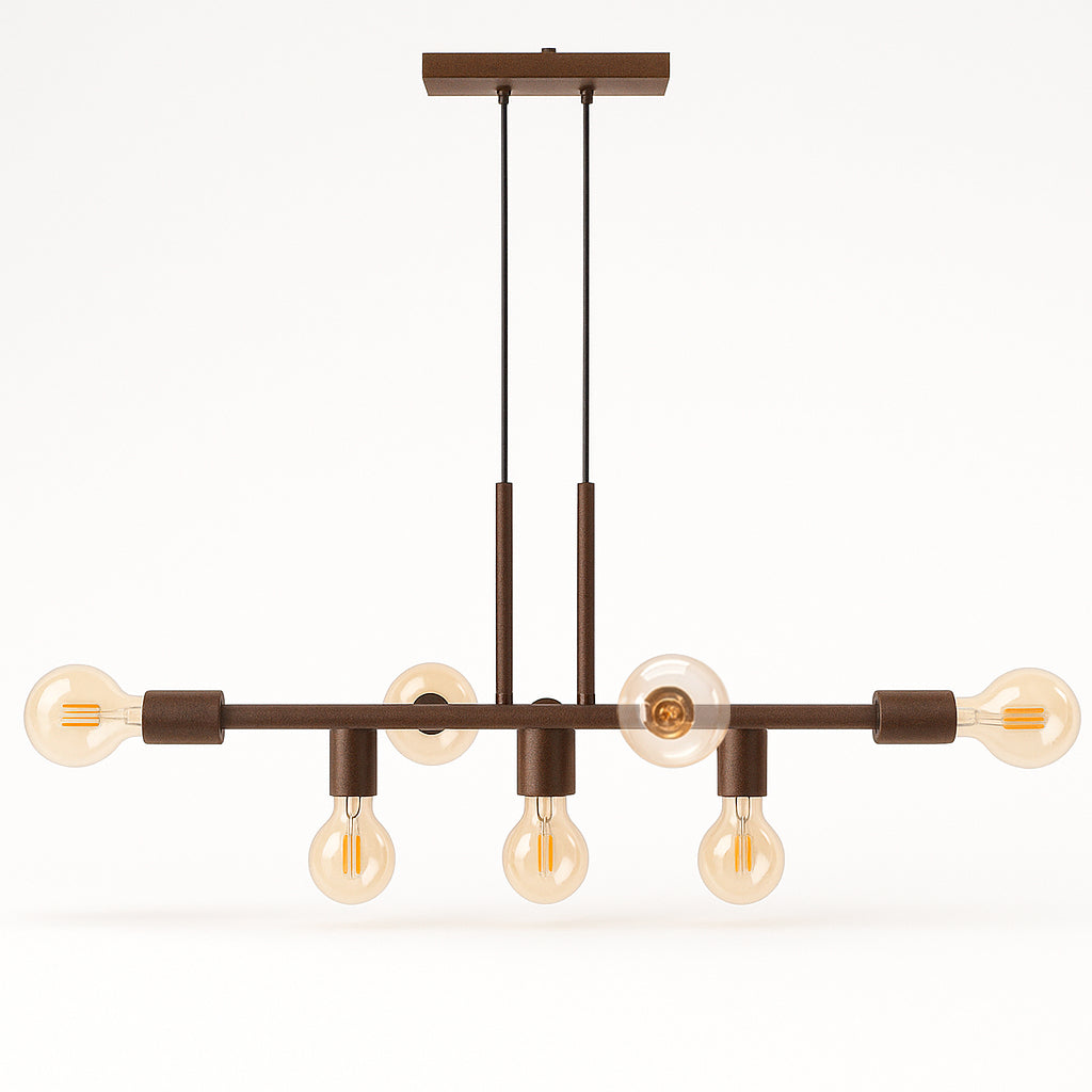 Pendente Rubis Aluminio Teto E27 7 Luzes Lumini Lab