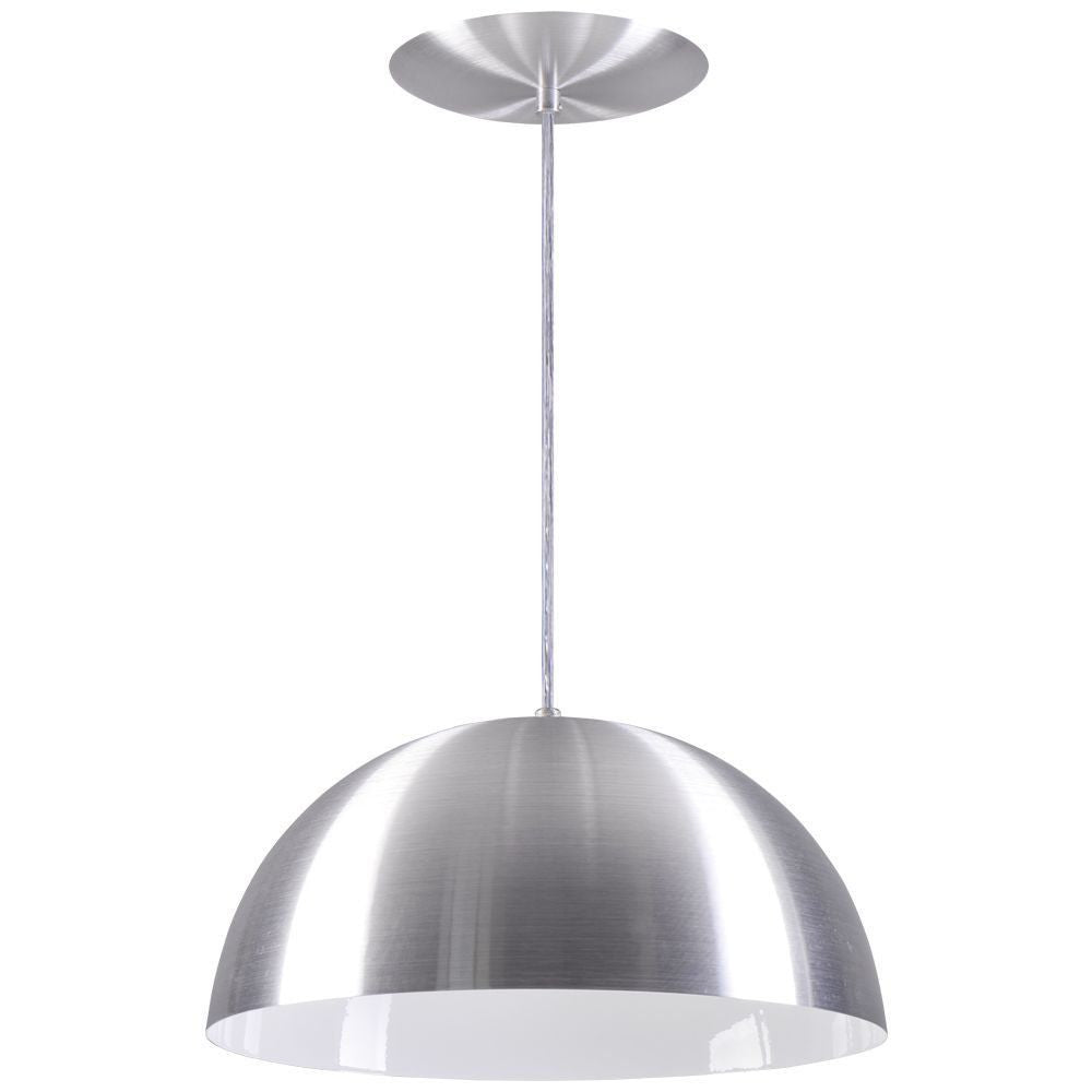 Pendente Meia Lua 30 cm Aluminio Teto E27 1 Luz Lumini Lab
