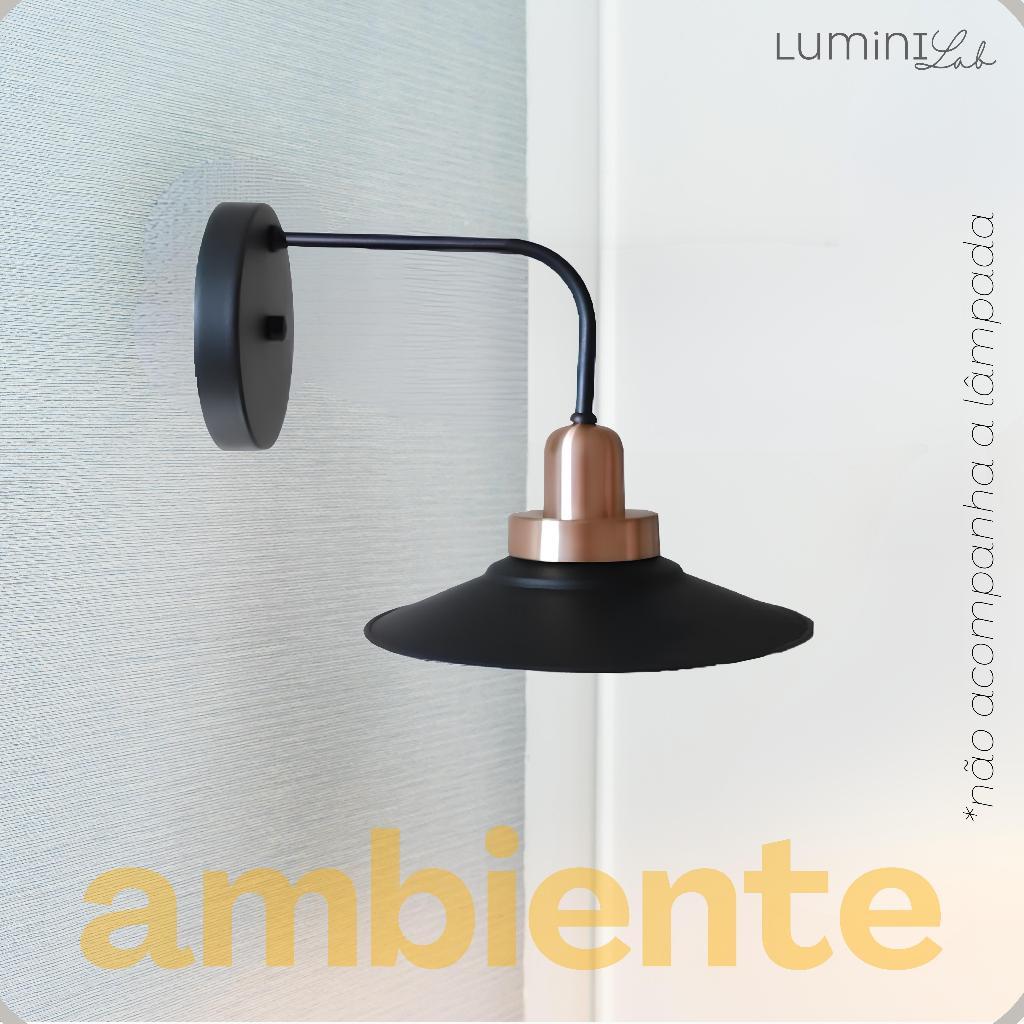 Arandela Show Aluminio Parede E27 1 Luz Lumini Lab