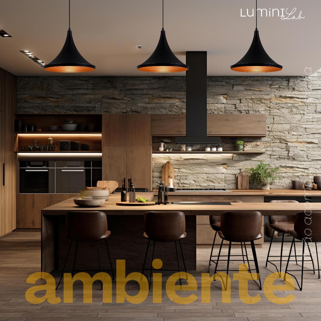 Pendente Tom Dixon Miami Aluminio Teto Cabo 1 metro 1 Luz E27 Bivolt Lumini Lab