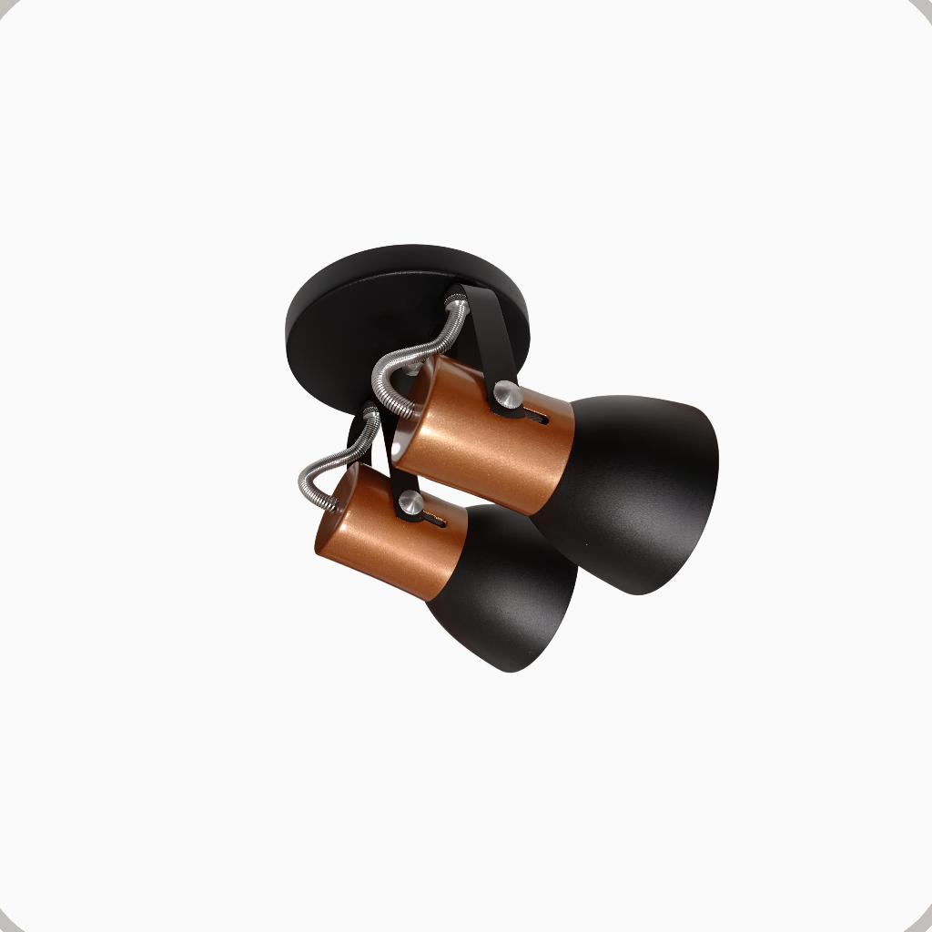 Spot Cone Aluminio 2 Lâmpadas E27 Lumini Lab