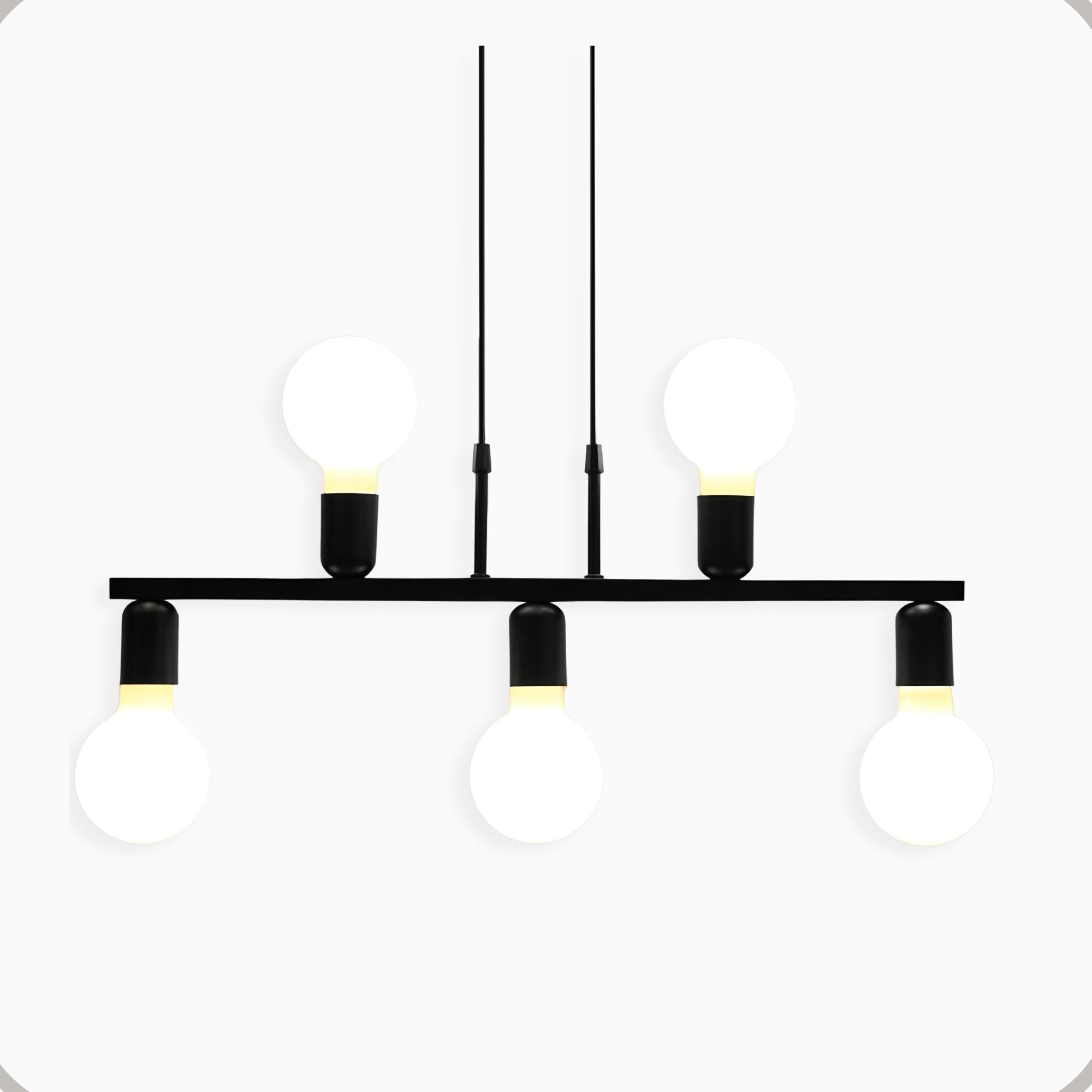 Pendente Tugson Aluminio Teto Cabo 1 metro 5 Luzes E27 Bivolt Lumini Lab