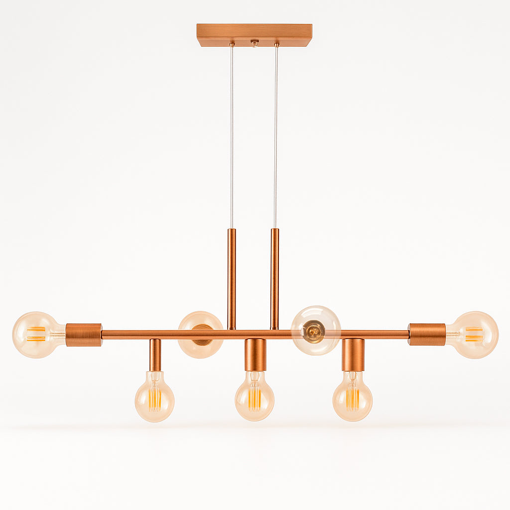 Pendente Rubis Aluminio Teto E27 7 Luzes Lumini Lab