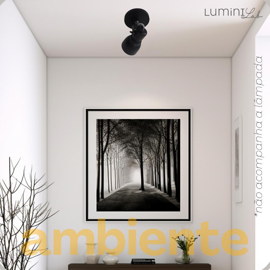 Spot Light Aluminio Teto E27 1 Luz Lumini Lab