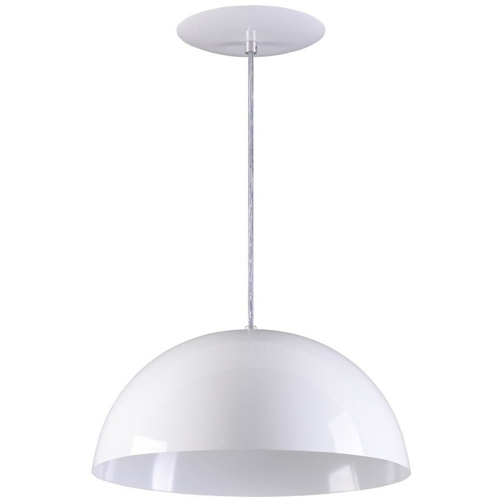Pendente Meia Lua 30 cm Aluminio Teto E27 1 Luz Lumini Lab