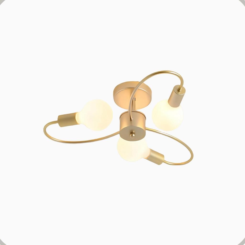 Plafon Flower Aluminio Teto 3 Luzes E27 Bivolt Lumini Lab