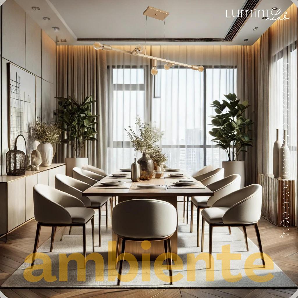 Pendente Tazza Aluminio Teto E27 5 Luzes Lumini Lab