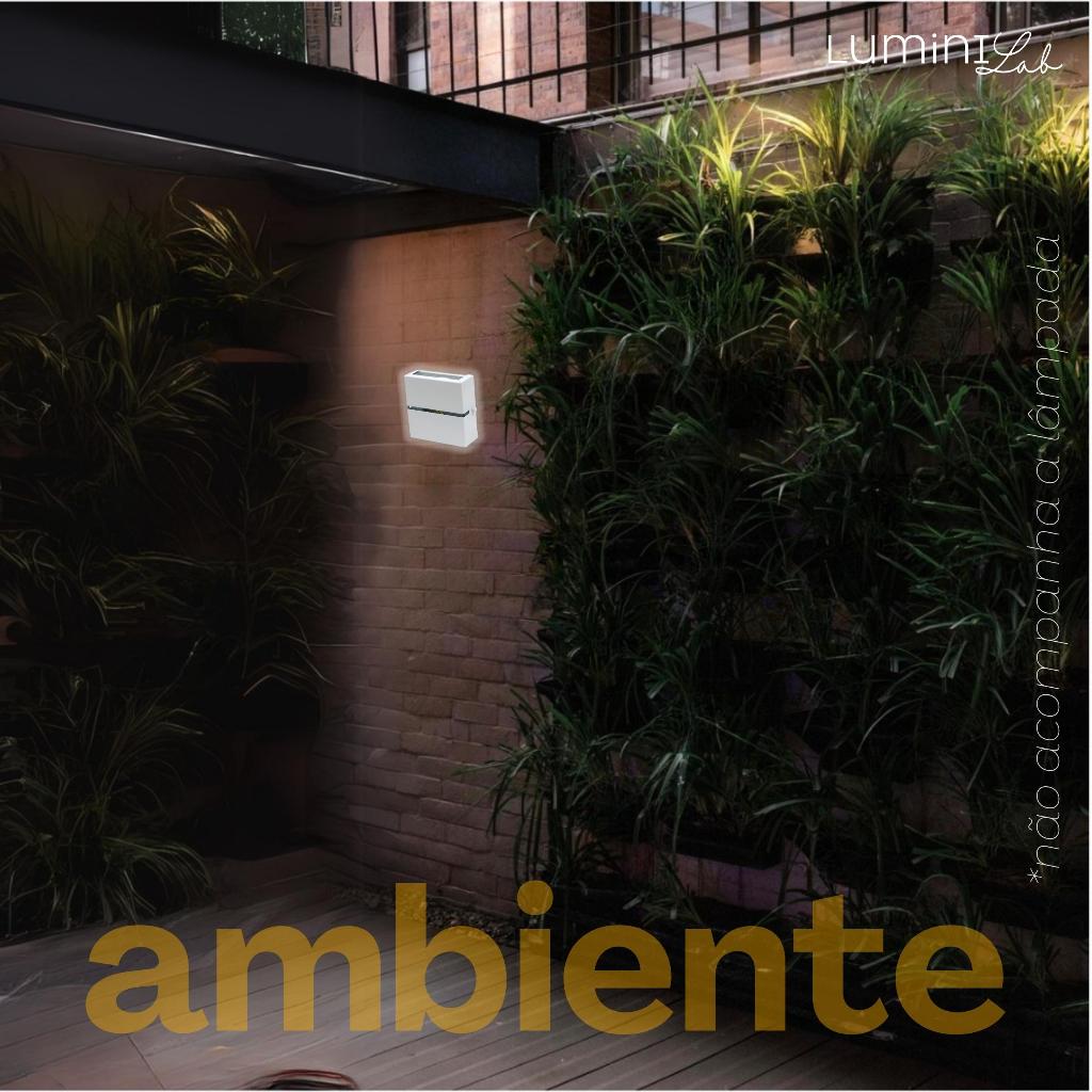 Arandela Slim Aluminio 2 Fachos Parede 1 Luz G9 Bivolt Lumini Lab