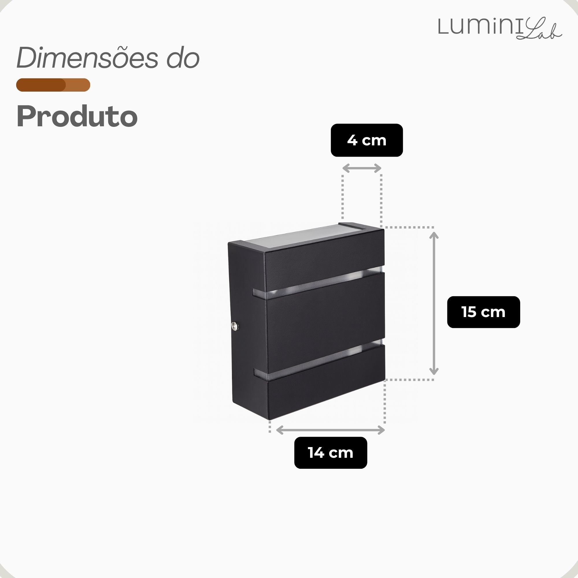 Arandela Slim 3 Aluminio 2 Fachos 2 Frisos Parede 1 Luz G9 Bivolt Lumini Lab