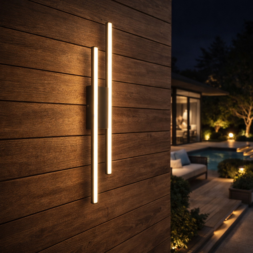 Arandela Led Line Direto Sobrepor Aluminio 2 Luzes Bivolt Lumini Lab