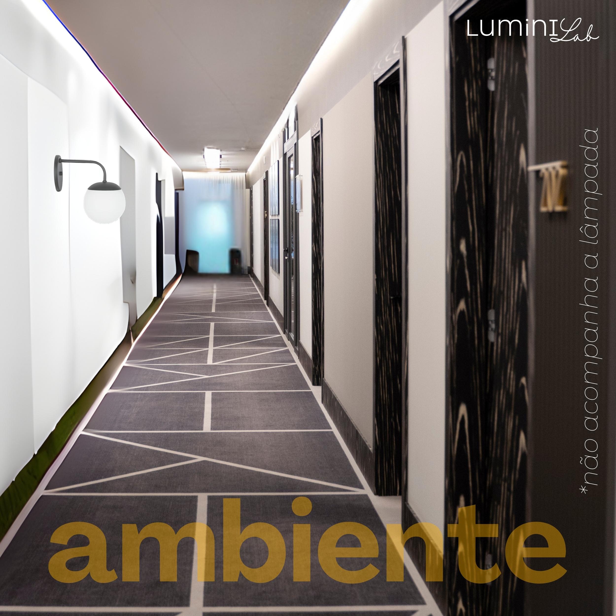 Arandela Hanover Aluminio D12 Parede G9 1 Luz Lumini Lab