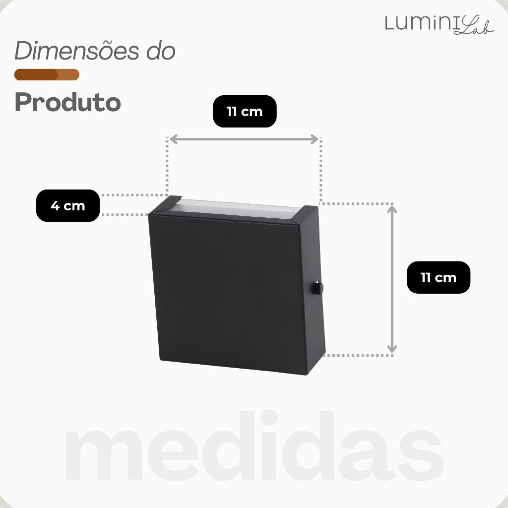 Arandela Slim Aluminio Parede 1 Luz G9 Bivolt Lumini Lab
