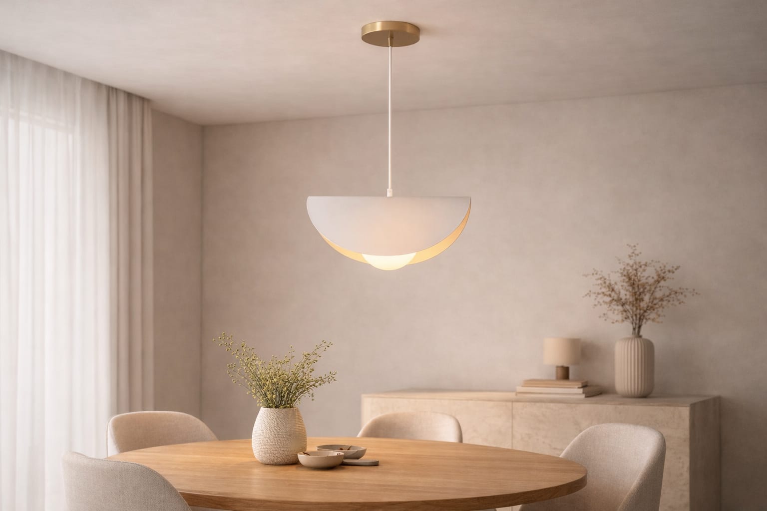 Pendente Auris Aluminio Teto Cabo 1 metro 1 Luz E27 D15 Bivolt Lumini Lab