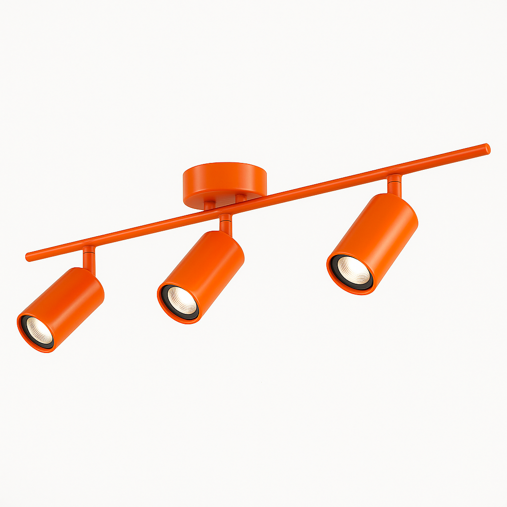 Spot Trilho Industrial Aluminio Teto 3 Luzes GU10 Bivolt Lumini Lab