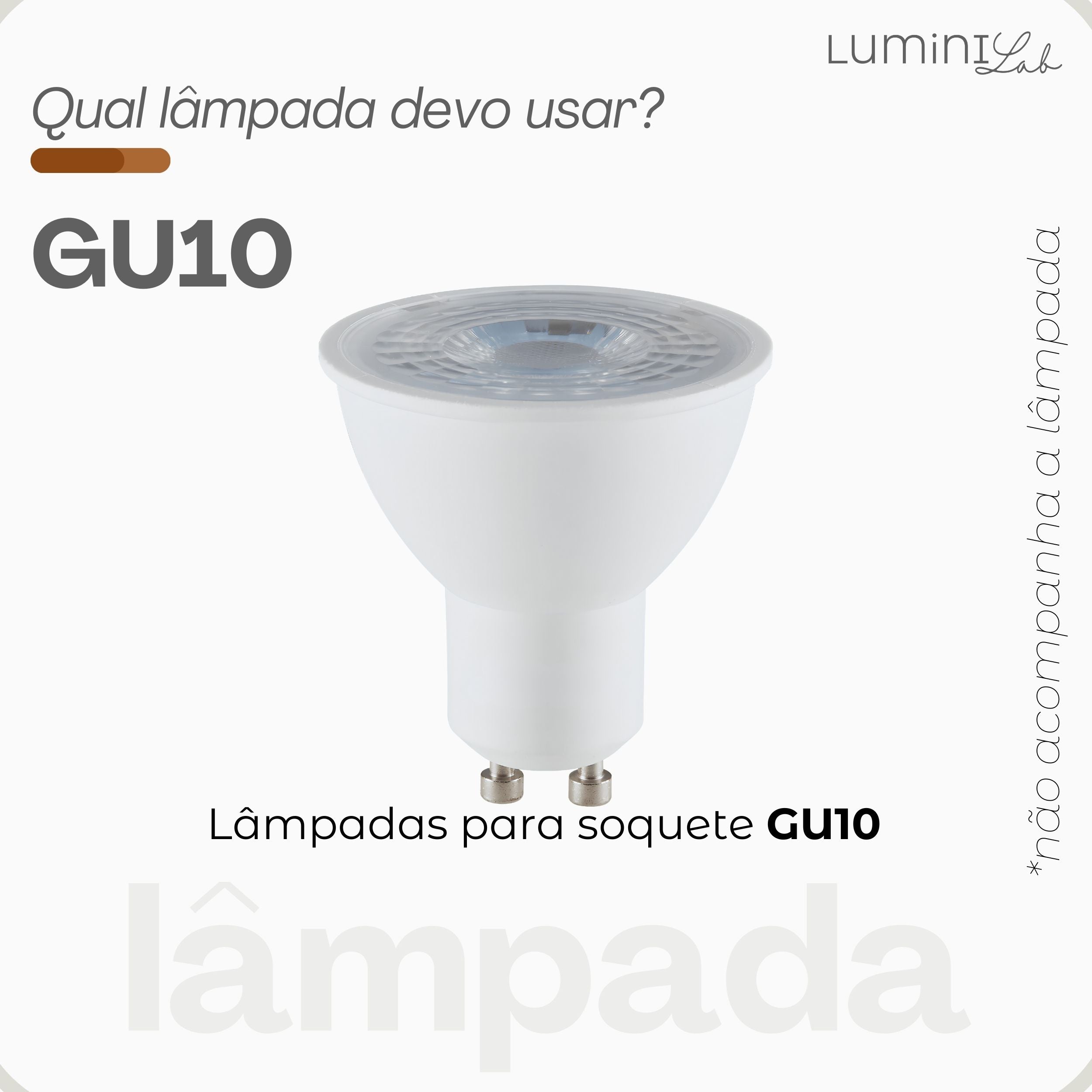 Spot Industrial Aluminio Teto 1 Luz GU10 Bivolt Lumini Lab