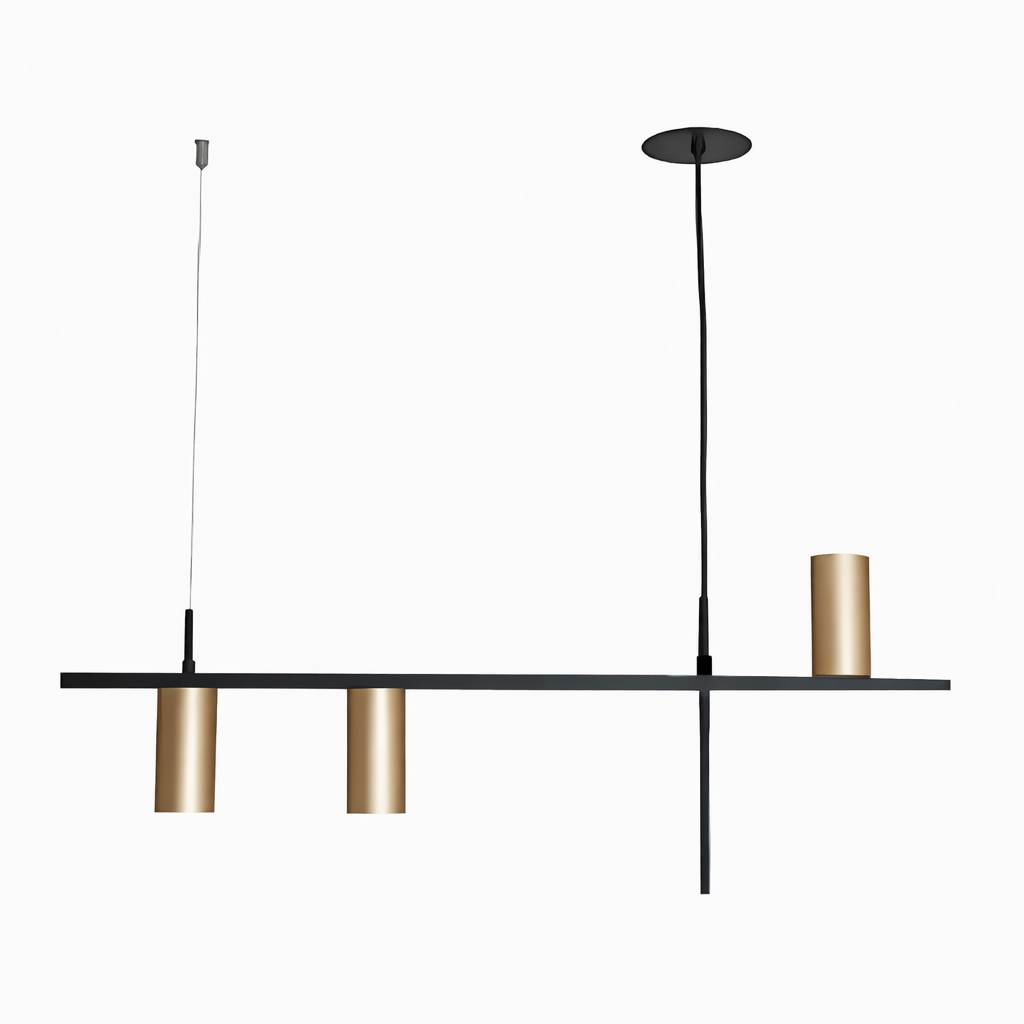 Pendente Livina Aluminio Teto Cabo 1 metro 3 Luzes GU10 Bivolt Lumini Lab