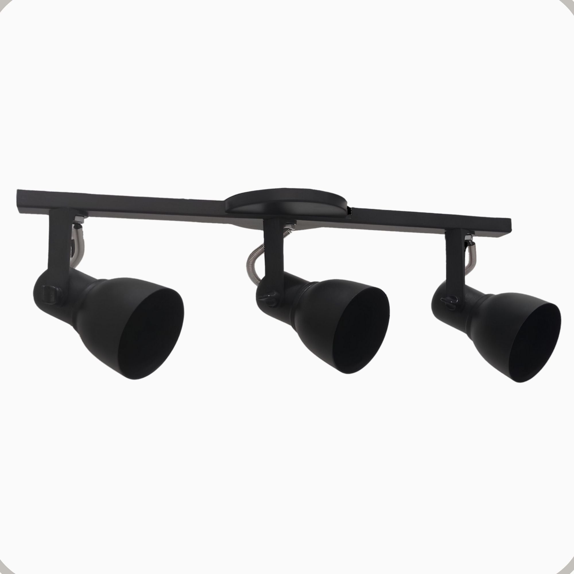 Spot Trilho Light Aluminio Teto E27 3 Luzes Lumini Lab