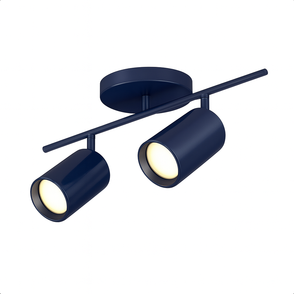 Spot Trilho Industrial Aluminio Teto 2 Luzes GU10 Bivolt Lumini Lab