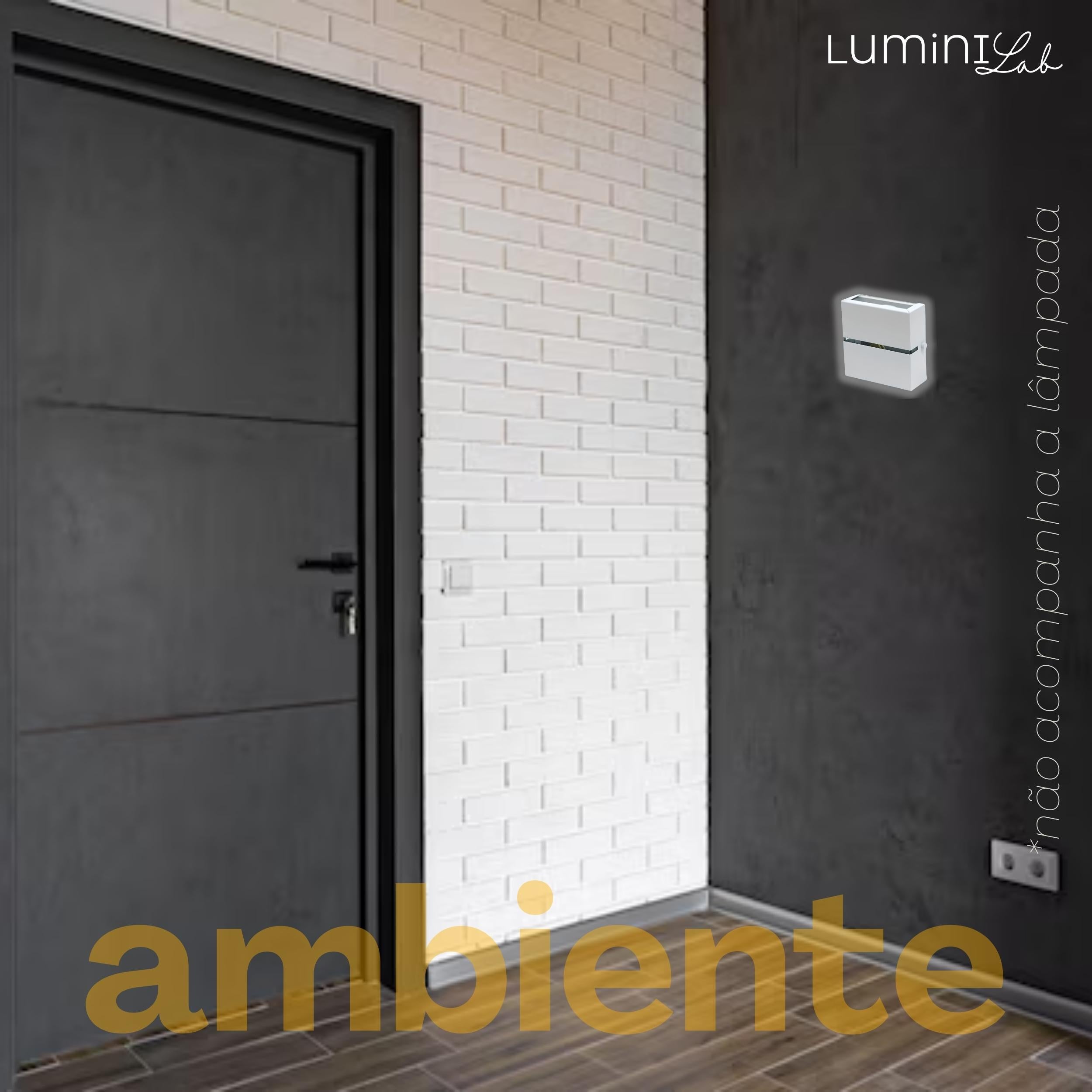 Arandela Slim Aluminio 2 Fachos Parede 1 Luz G9 Bivolt Lumini Lab