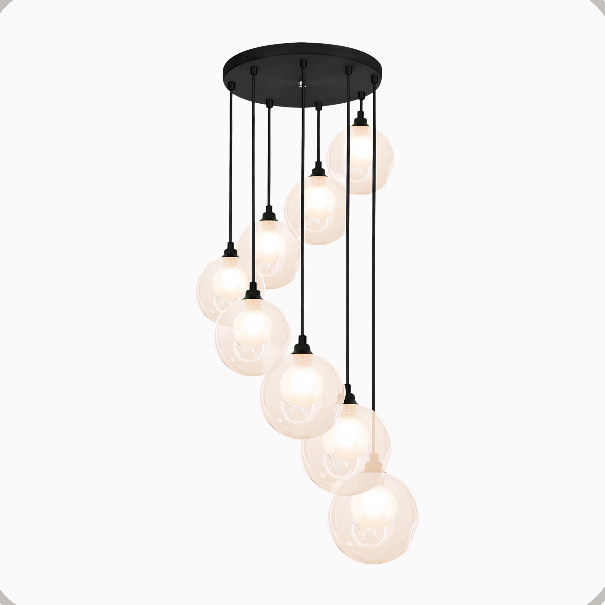 Pendente Arcana Aluminio Teto Cabo 1 metro 8 Luzes E27 Bivolt Lumini Lab