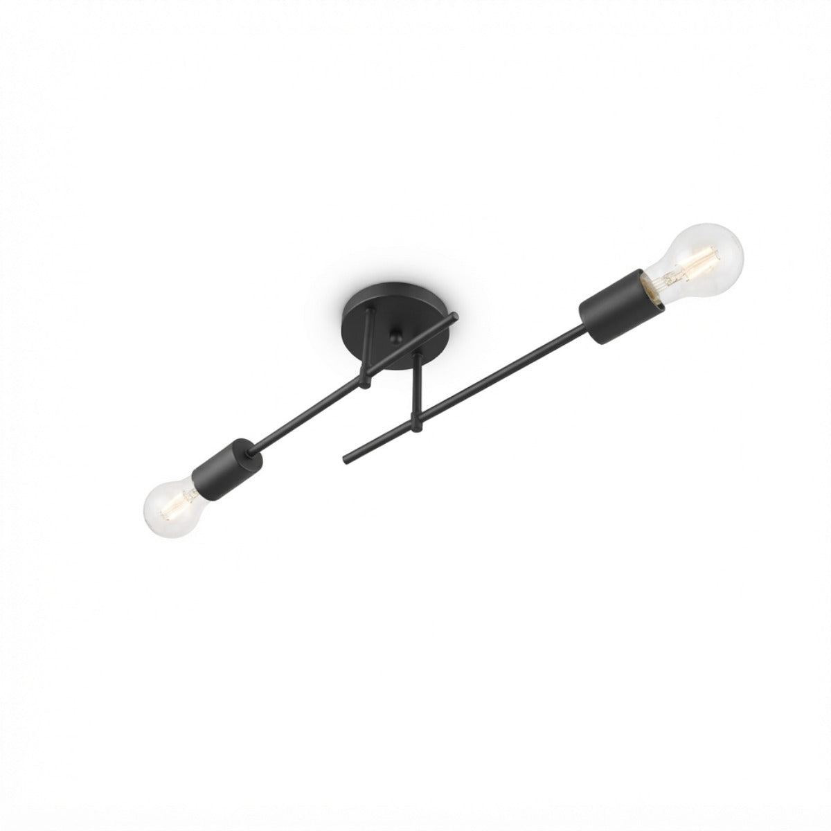 Plafon Naviano Aluminio Teto E27 2 Luzes Lumini Lab