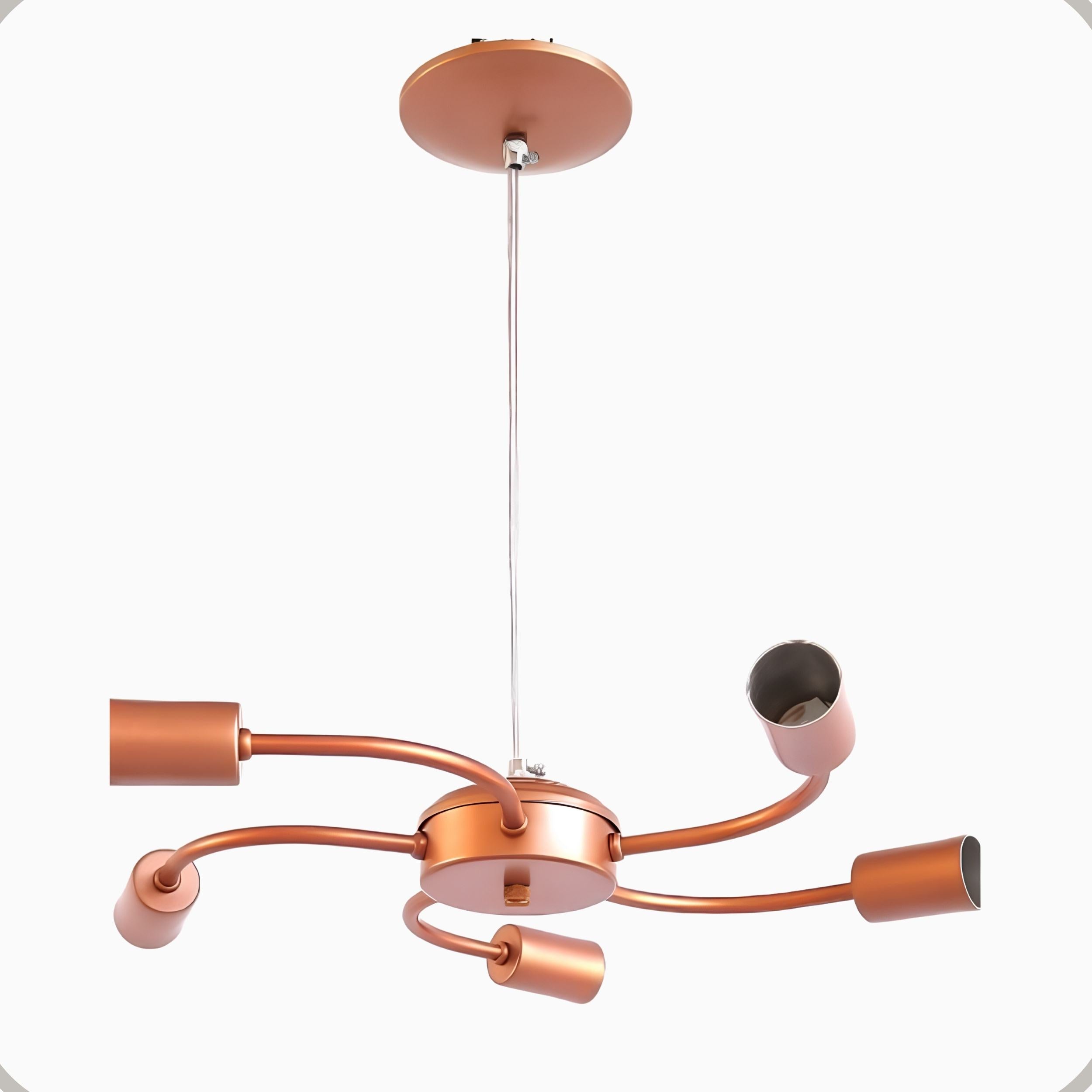 Pendente Master Aluminio Teto Cabo 1 metro 5 Luzes E27 Bivolt Lumini Lab