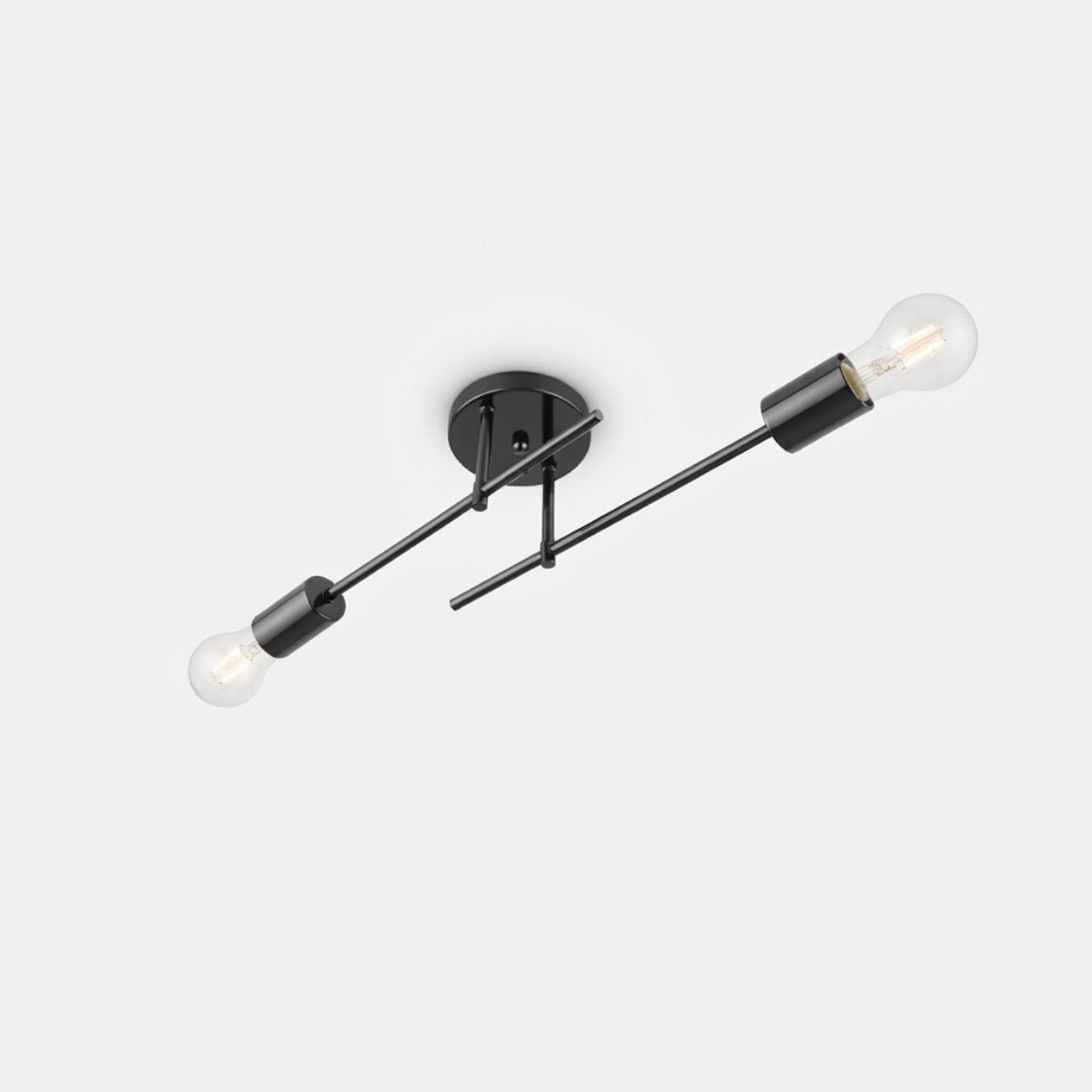 Plafon Naviano Aluminio Teto E27 2 Luzes Lumini Lab