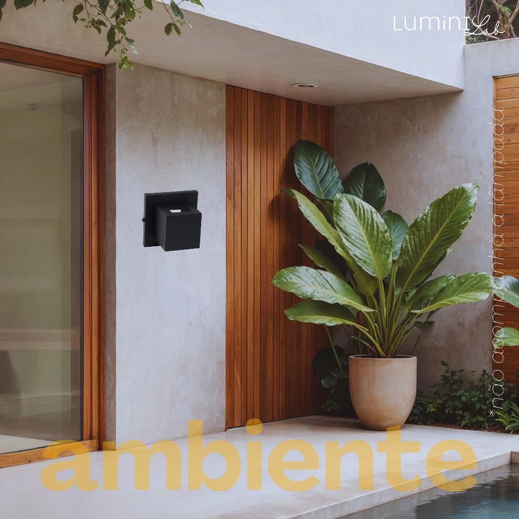 Arandela Box Aluminio 2 Fachos Parede 1 Luz G9 Bivolt Lumini Lab