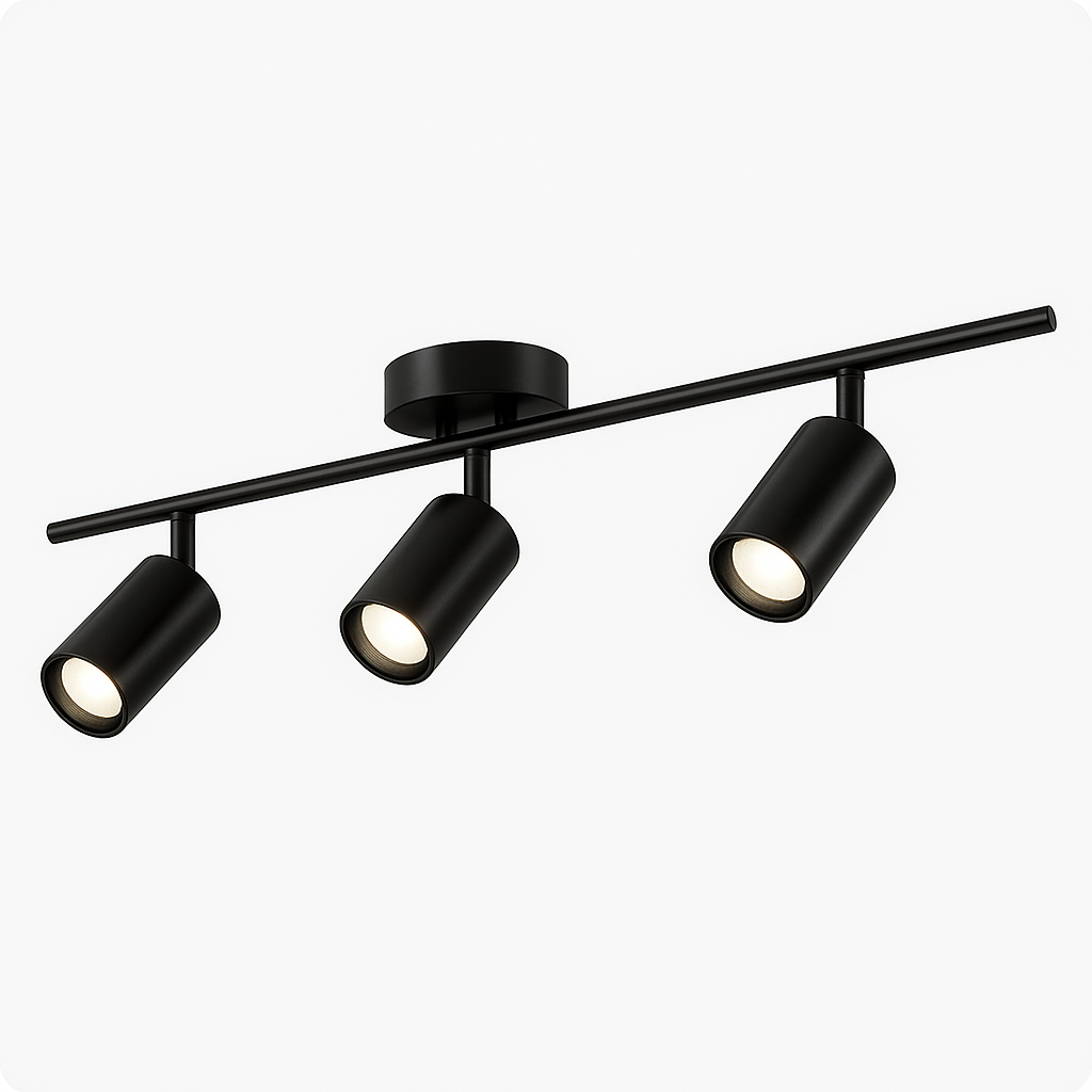 Spot Trilho Industrial Aluminio Teto 3 Luzes GU10 Bivolt Lumini Lab