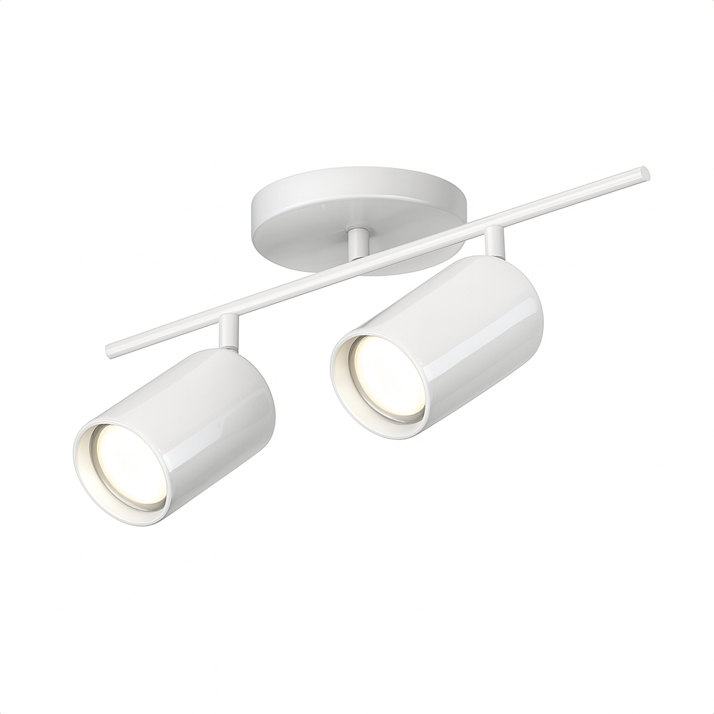 Spot Trilho Industrial Aluminio Teto 2 Luzes GU10 Bivolt Lumini Lab