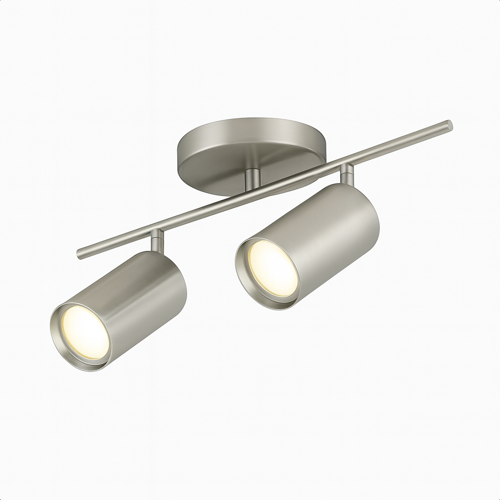 Spot Trilho Industrial Aluminio Teto 2 Luzes GU10 Bivolt Lumini Lab